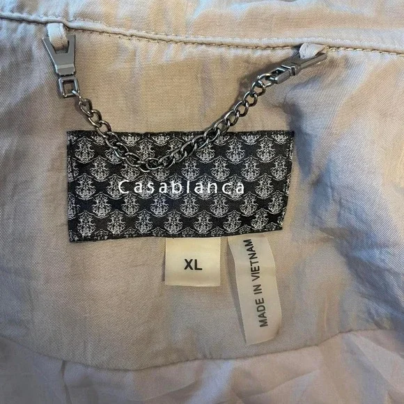 Casablanca Lightweight Hooded Military Coat Taupe Neutral Everyday Jacket - Picture 6 of 8